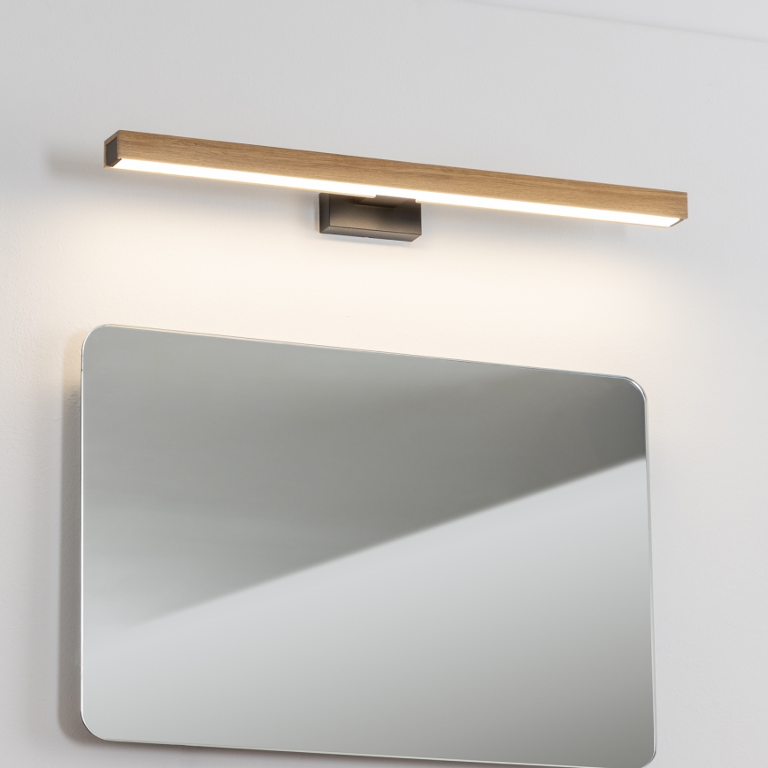 Brilagi - Éclairage de miroir salle de bain WOODY MIRROR LED/12W/230V 60 cm IP44 chêne/noir