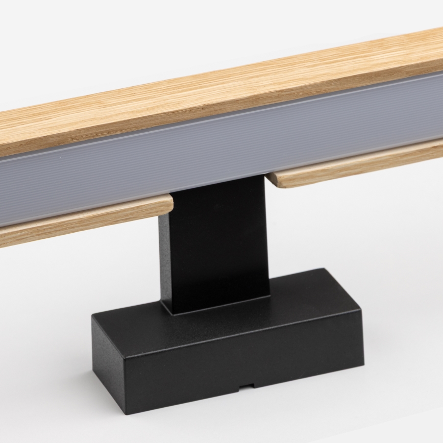 Brilagi - Éclairage de miroir salle de bain WOODY MIRROR LED/12W/230V 60 cm IP44 chêne/noir