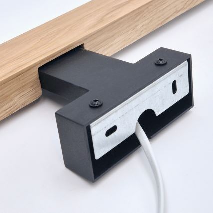 Brilagi - Éclairage de miroir salle de bain WOODY MIRROR LED/12W/230V 60 cm IP44 chêne/noir