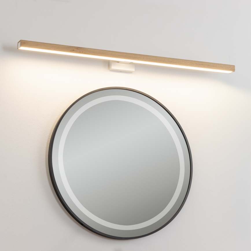 Brilagi - Éclairage de miroir salle de bain WOODY MIRROR LED/15W/230V 90 cm IP44 chêne/blanc