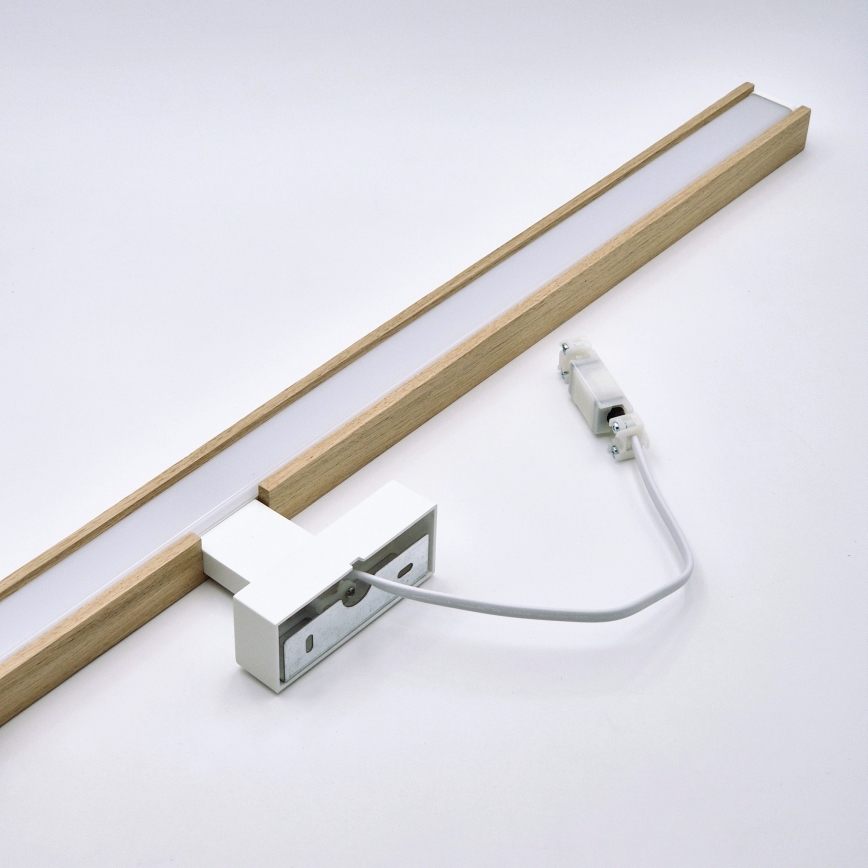 Brilagi - Éclairage de miroir salle de bain WOODY MIRROR LED/15W/230V 90 cm IP44 chêne/blanc