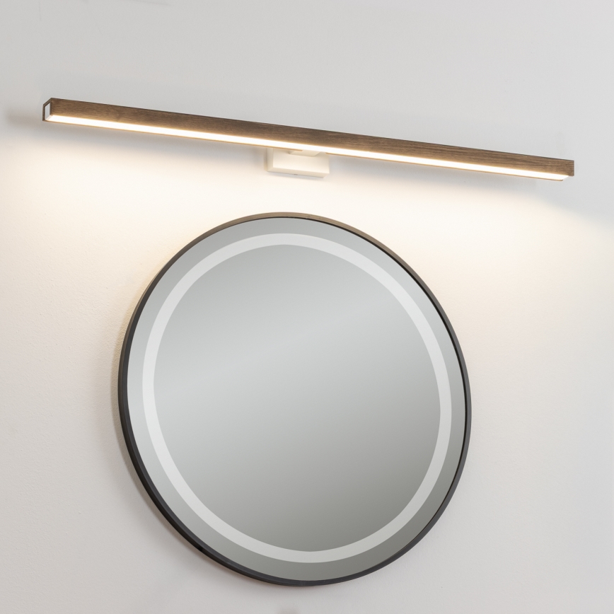 Brilagi - Éclairage de miroir salle de bain WOODY MIRROR LED/15W/230V 90 cm IP44 chêne noyer/blanc
