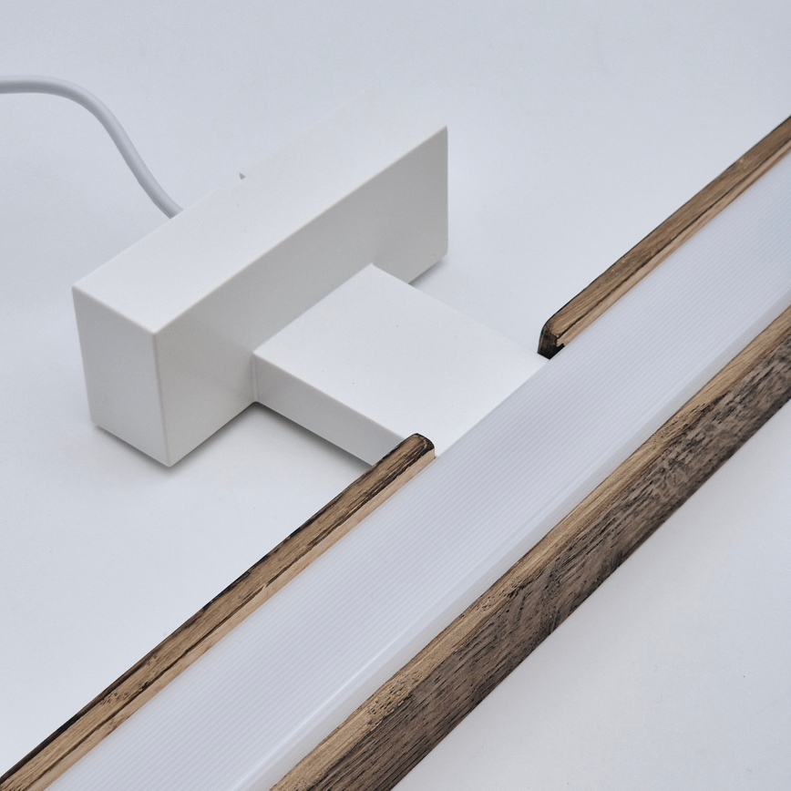 Brilagi - Éclairage de miroir salle de bain WOODY MIRROR LED/15W/230V 90 cm IP44 chêne noyer/blanc