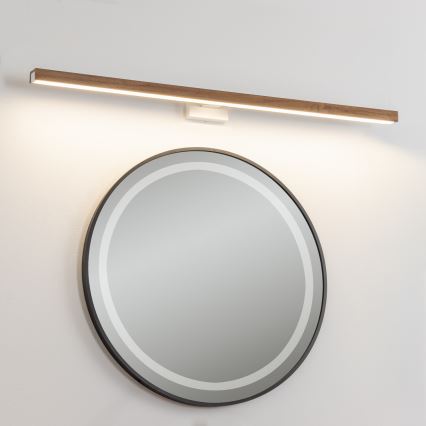 Brilagi - Éclairage de miroir salle de bain WOODY MIRROR LED/15W/230V 90 cm IP44 chêne cerise/blanc