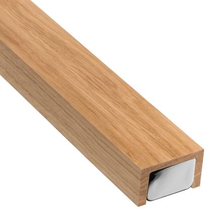 Brilagi - Éclairage de miroir salle de bain WOODY MIRROR LED/15W/230V 90 cm IP44 chêne/chrome brillant