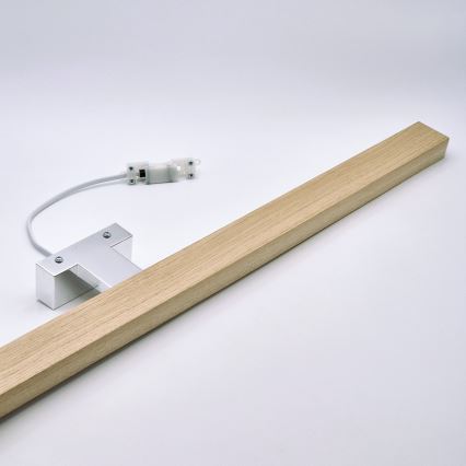 Brilagi - Éclairage de miroir salle de bain WOODY MIRROR LED/15W/230V 90 cm IP44 chêne/chrome brillant