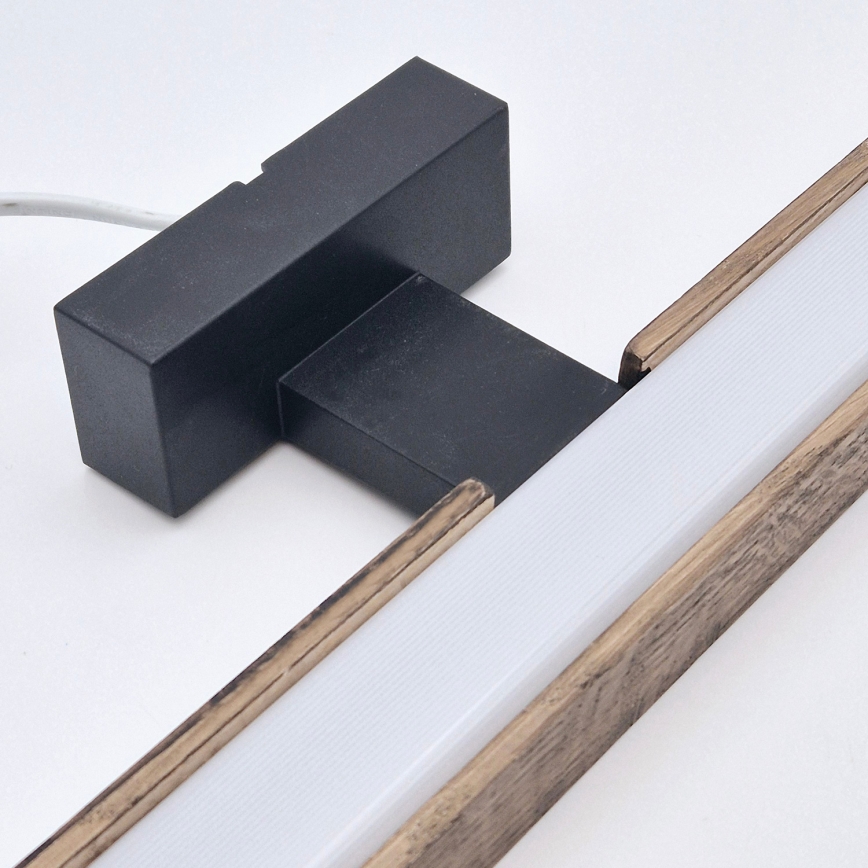 Brilagi - Éclairage de miroir salle de bain WOODY MIRROR LED/15W/230V 90 cm IP44 chêne noyer/noir