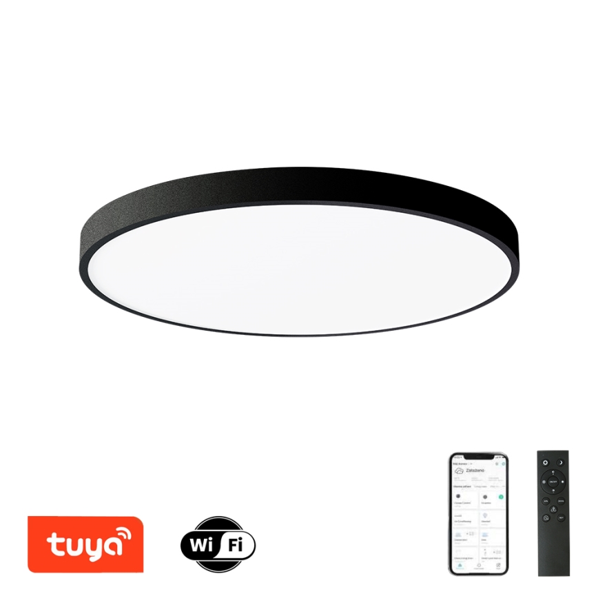 Brilagi - Plafonnier LED à intensité variable POOL SMART LED/100W/230V 3000-6000K Ø 80 cm Wi-Fi Tuya noir + télécommande
