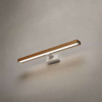 Brilagi - Éclairage LED pour miroir de salle de bains 3-en-1 WOODY MIRROR LED/12W/230V 60 cm IP44 blanc/chêne