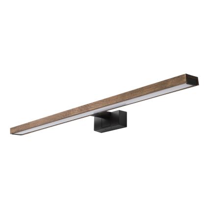 Brilagi - Éclairage miroir LED 3 en 1 WOODY MIRROR LED/15W/230V 80 cm IP44 noir/chêne-noix