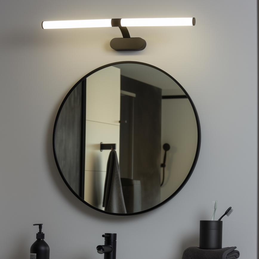 Brilagi - Éclairage miroir LED 2 en 1 TUBEO LED/8W/230V 60 cm IP44 noir