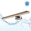 Brilagi - Éclairage LED pour miroir de salle de bains WOODY MIRROR 3 en 1 LED/12W/230V 60 cm IP44 chrome brillant / chêne-noyer
