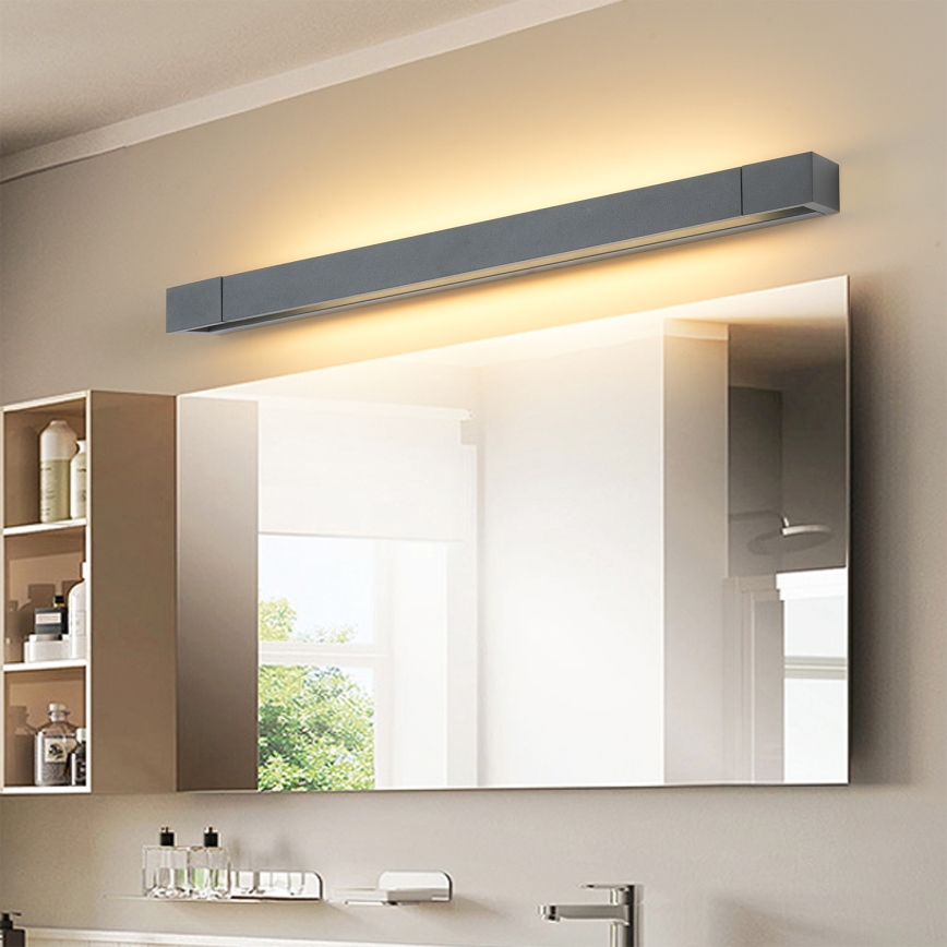 Brilagi - Éclairage LED pour miroir de salle de bains AQUA LINE, 18 W / 230 V, 60 cm, IP44, anthracite, IRC 90