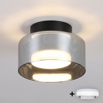 Brilagi - Einbauleuchte AURA LUX 1xGX53/30W/230V Ø 13 cm schwarz/rauchfarben