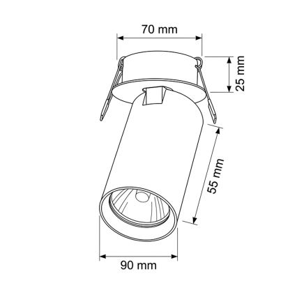 Brilagi - Einbauleuchte SELE 1xGU10/30W/230V weiß