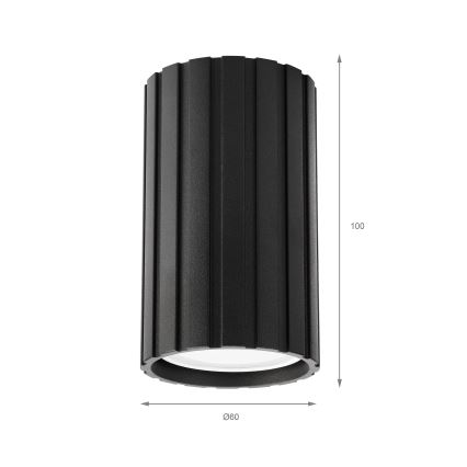Brilagi - Einbaustrahler CRISPINA 1xGU10/10W/230V 10 cm schwarz