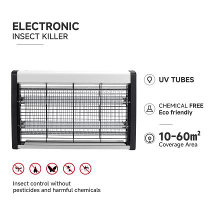 Brilagi - Elektrischer Insektenvernichter 2xUV/10W/230V 60 m2