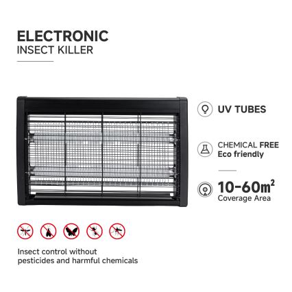 Brilagi - Elektrischer Insektenvernichter 2xUV/10W/230V 60 m2