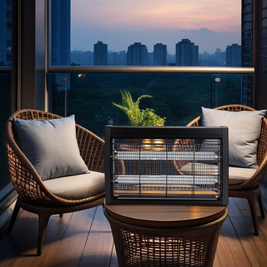 Brilagi - Elektrischer Insektenvernichter 2xUV/18W/230V für 100 m² schwarz