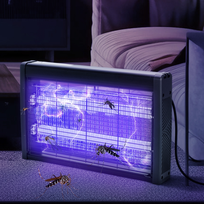 Brilagi - Elektrischer Insektenvernichter 2xUV/18W/230V für 100 m² schwarz