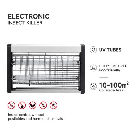 Brilagi - Elektrischer Insektenvernichter 2xUV/20W/230V für 100 m2