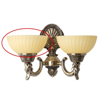 Brilagi - Ersatzglas für die Wandleuchte CLASSIC E14 Ø 16 cm beige