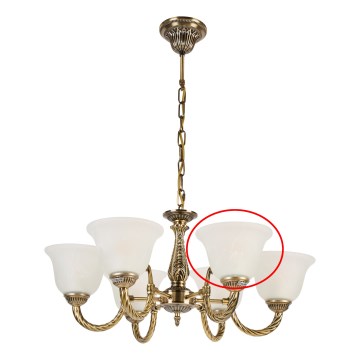 Brilagi - Ersatzglas für Kronleuchter und Wandleuchte CLASSIC E14 Ø cm weiß