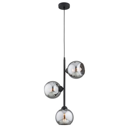 Brilagi - Ersatzglas für Leuchte DIOR mit E27-Fassung, Ø 15 cm, rauchgrau