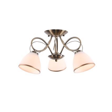 Brilagi - Ersatzglas für Wandleuchte und Kronleuchter FRED E27 Ø 13,5 cm creme/bronze