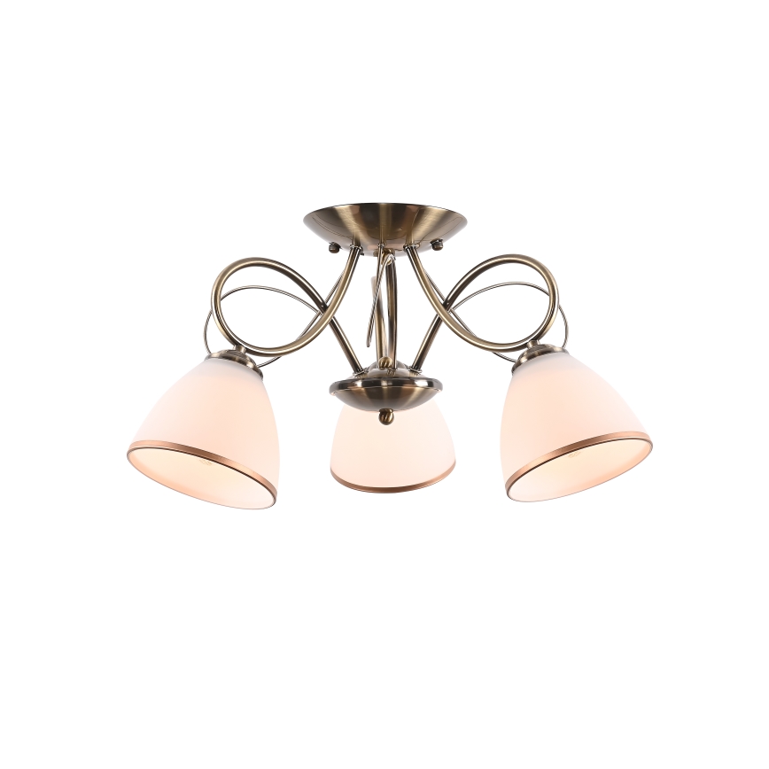 Brilagi - Ersatzglas für Wandleuchte und Kronleuchter FRED E27 Ø 13,5 cm creme/bronze