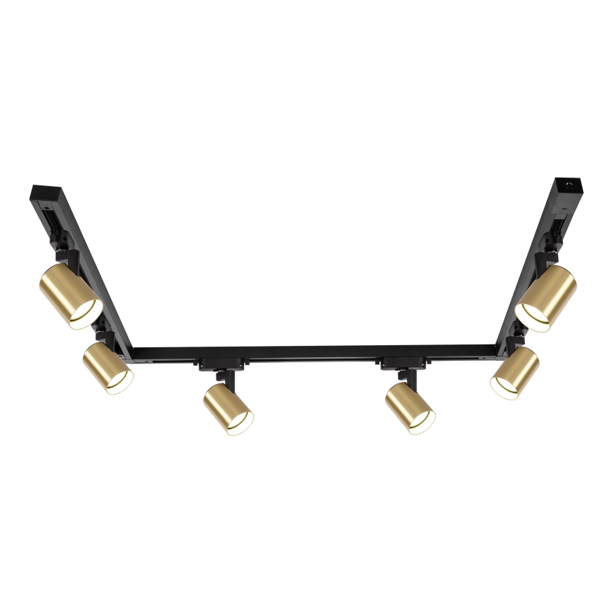 Brilagi - Faretto a binario HUSKY 6xGU10/10W/230V nero/oro