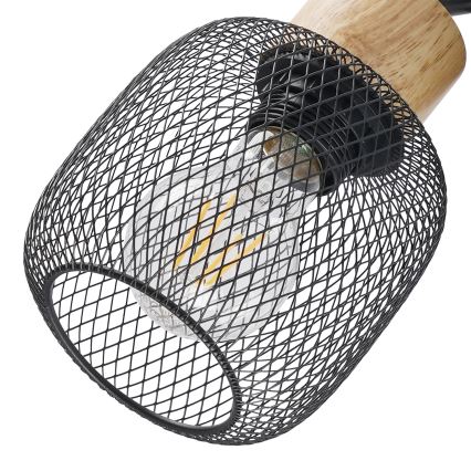 Brilagi - Faretto BASKLITE 3xE27/15W/230V legno/nero