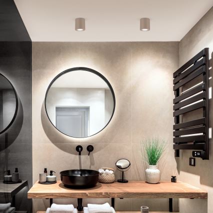 Brilagi - Faretto da bagno MIA 1xGU10/30W/230V 84x80 mm beige IP44