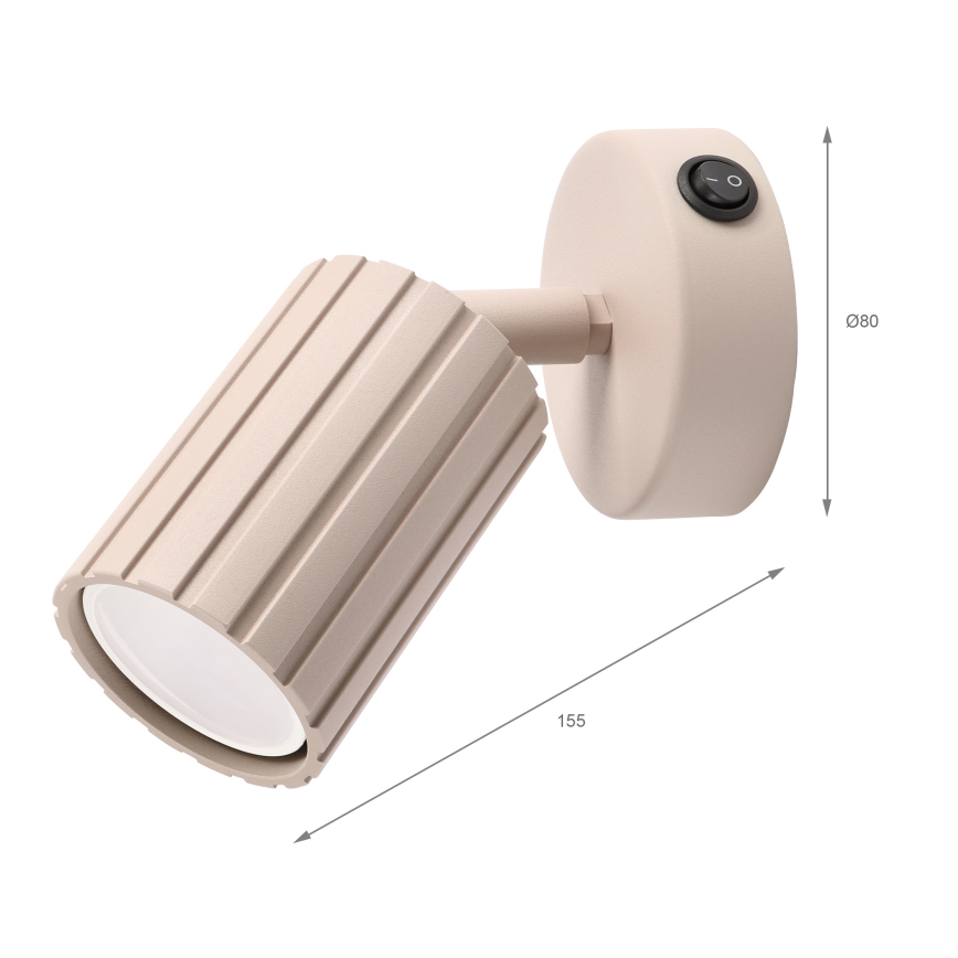 Brilagi - Faretto da parete CRISPINA 1xGU10/10W/230V beige