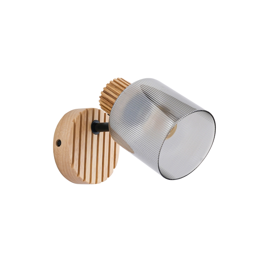 Brilagi - Faretto da parete HYGGE 1xE14/15W/230V legno/fumé