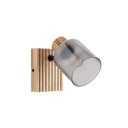 Brilagi - Faretto da parete HYGGE 1xE14/15W/230V legno/fumé