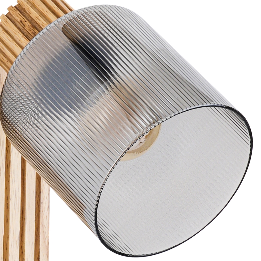 Brilagi - Faretto da parete HYGGE 1xE14/15W/230V legno/fumé