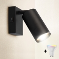 Brilagi - Faretto da parete LED RGBW dimmerabile SELE 1xGU10/4,8W/230V 3000K nero + telecomando