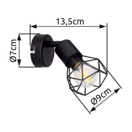 Brilagi - Faretto da parete orientabile CAGE 1xE14/40W/230V