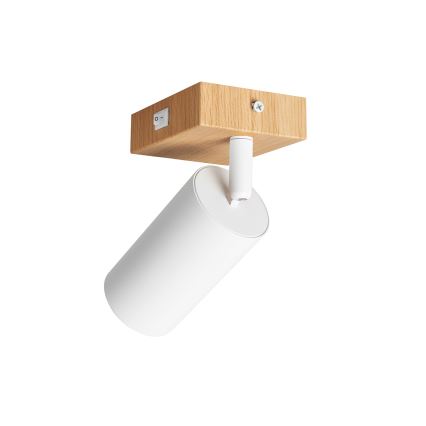 Brilagi - Faretto da parete orientabile SELE 1xGU10/30W/230V bianco/effetto rovere