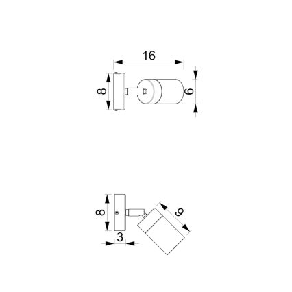 Brilagi - Faretto da parete POKER 1xGU10/25W/230V verde/oro