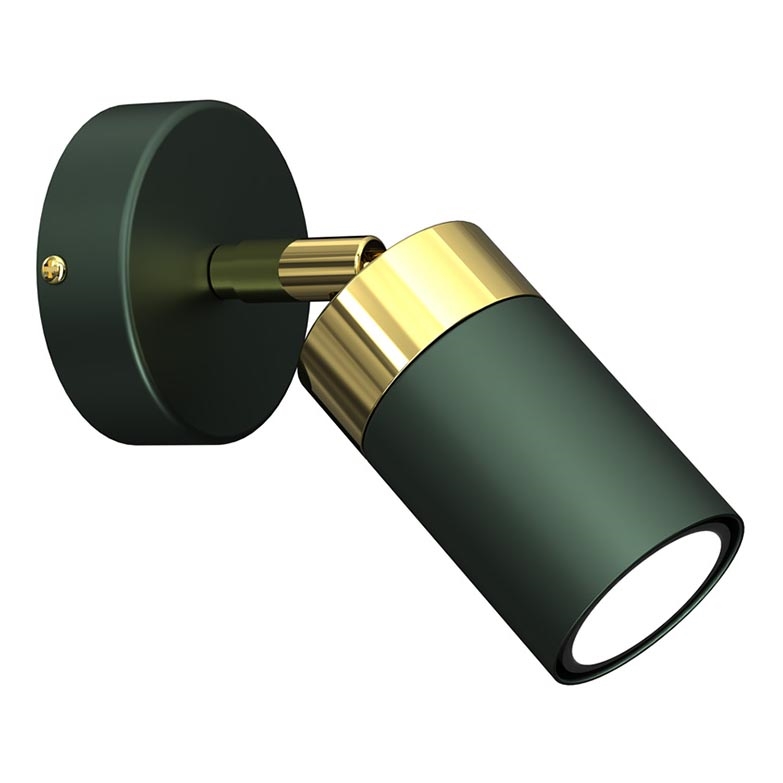 Brilagi - Faretto da parete POKER 1xGU10/25W/230V verde/oro