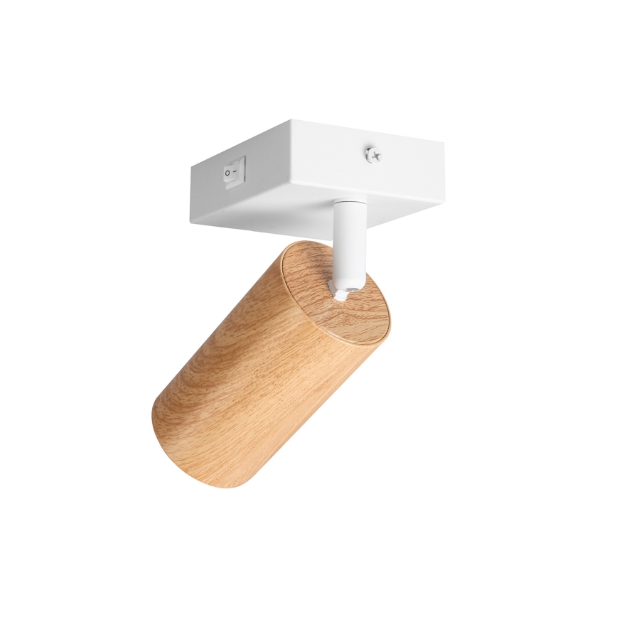 Brilagi - Faretto da parete SELE 1xGU10/30W/230V bianco/decorazioni in rovere