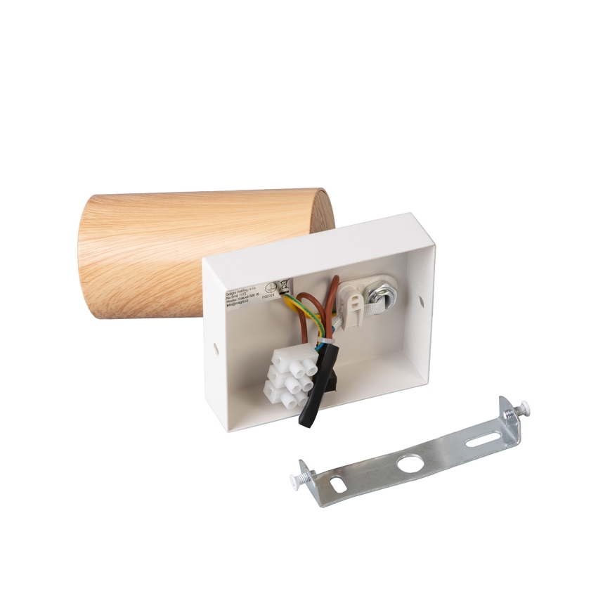 Brilagi - Faretto da parete SELE 1xGU10/30W/230V bianco/decorazioni in rovere