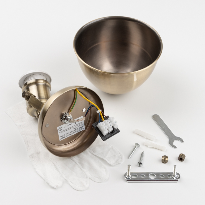 Brilagi - Faretto da parete TECHNO 1xE27/60W/230V bronzo