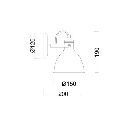 Brilagi - Faretto da parete TECHNO 1xE27/60W/230V bronzo