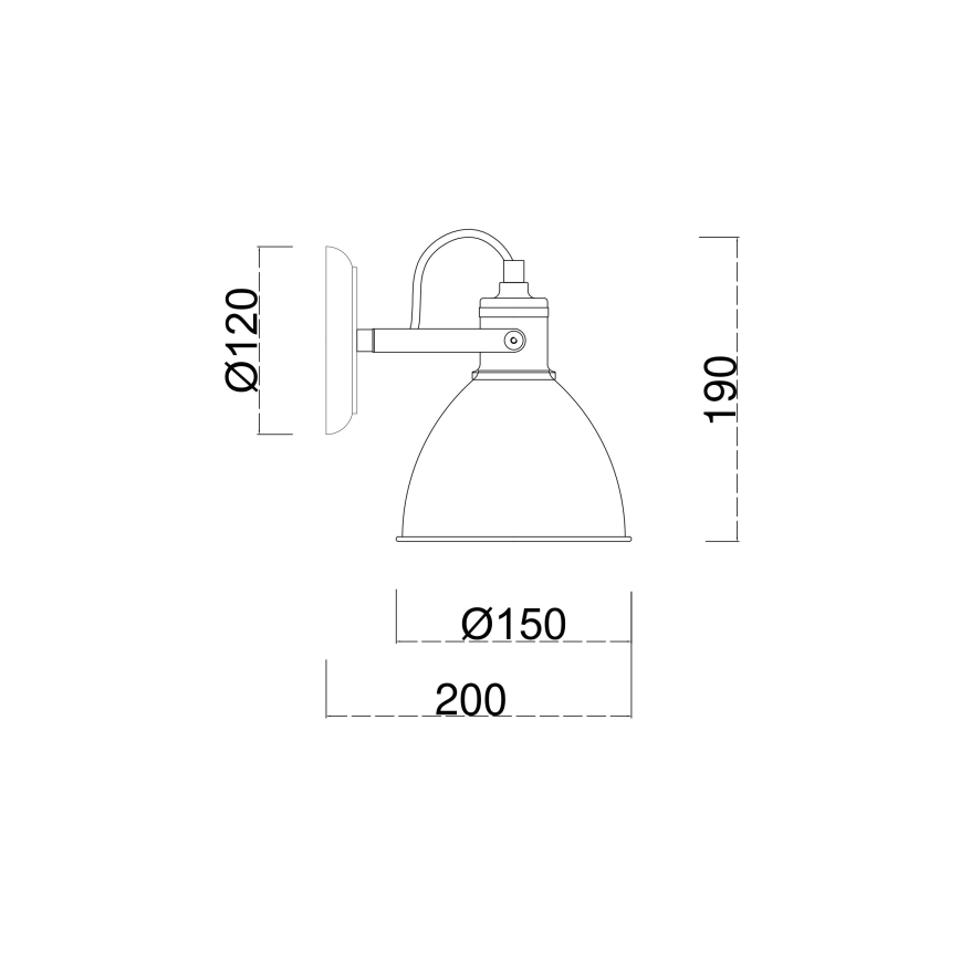 Brilagi - Faretto da parete TECHNO 1xE27/60W/230V bronzo