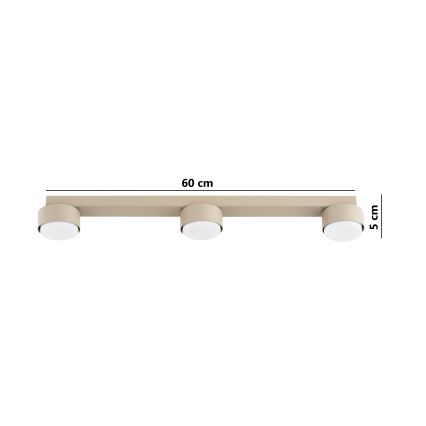 Brilagi - Faretto da soffitto MONO 3xGX53/12W/230V beige