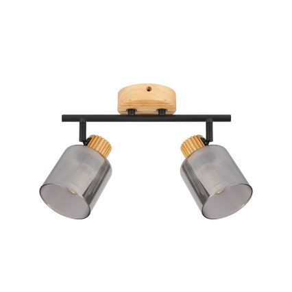 Brilagi - Faretto HYGGE 2xE14/15W/230V legno/fumé