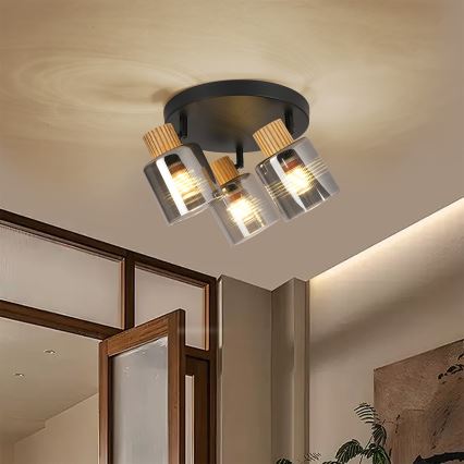 Brilagi - Faretto HYGGE 3xE14/15W/230V nero/fumé